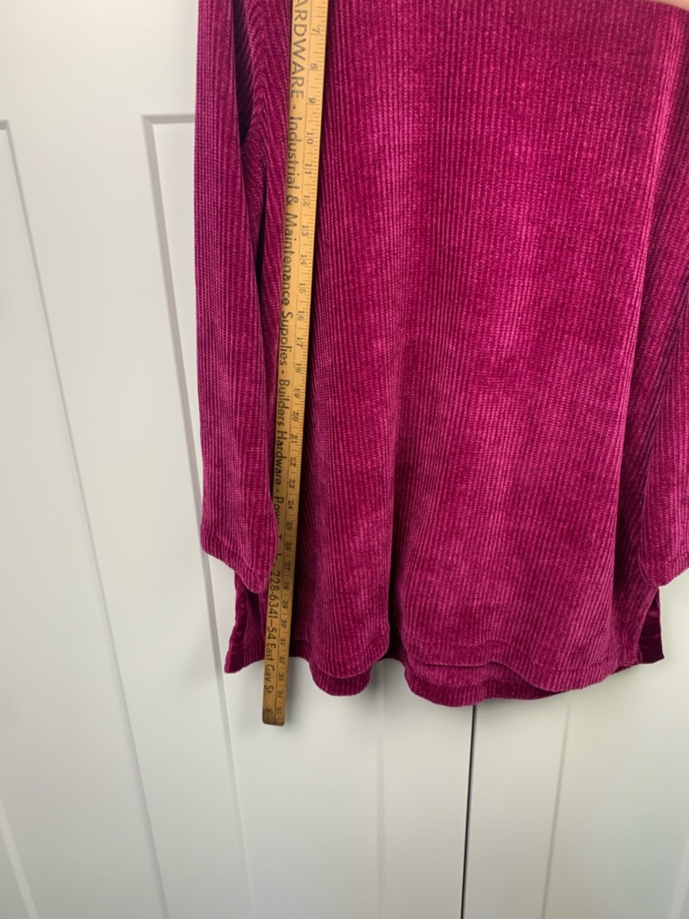 J Jill XL Chenille Knit Sweater Pink Scoop Neck Heritage Cozy Classic Mature - Picture 6 of 7